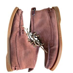 Sebago Women’s Shearling Lined Suede Moccasin Boots Size 9 Burgundy